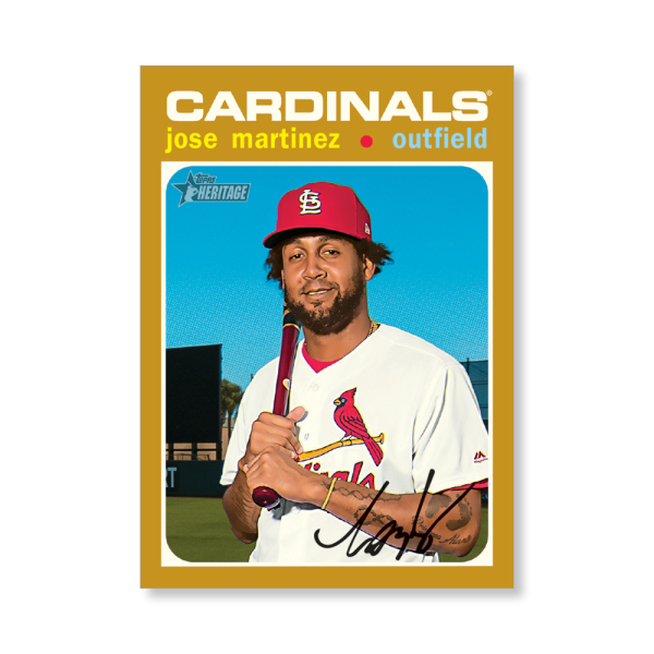 Jose Martinez 2020 Topps Heritage Baseball Base Cards Poster Gold Ed. # to 1- artbble-pos-20thbb-1534-gold-s
