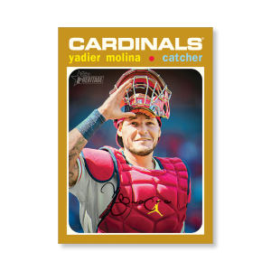 Yadier Molina 2020 Topps Heritage Baseball Base Cards Poster Gold Ed. # to 1- artbble-pos-20thbb-1535-gold-s