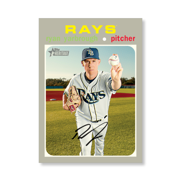 Ryan Yarbrough 2020 Topps Heritage Baseball Base Cards Poster # to 99- artbble-pos-20thbb-1537-s