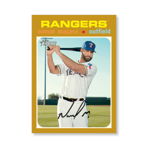 Nomar Mazara 2020 Topps Heritage Baseball Base Cards Poster Gold Ed. # to 1- artbble-pos-20thbb-1544-gold-s