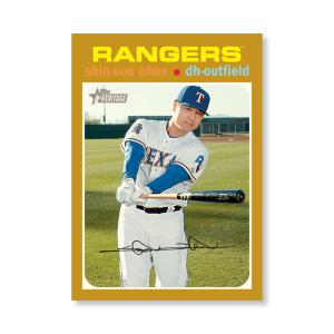 Shin-Soo Choo 2020 Topps Heritage Baseball Base Cards Poster Gold Ed. # to 1- artbble-pos-20thbb-1546-gold-s