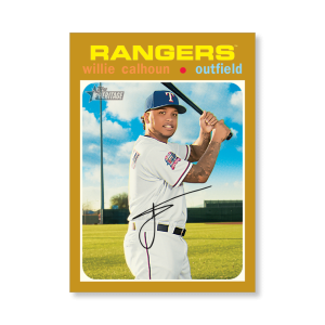 Willie Calhoun 2020 Topps Heritage Baseball Base Cards Poster Gold Ed. # to 1- artbble-pos-20thbb-1550-gold-s
