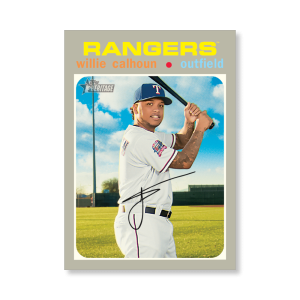 Willie Calhoun 2020 Topps Heritage Baseball Base Cards Poster # to 99- artbble-pos-20thbb-1550-s