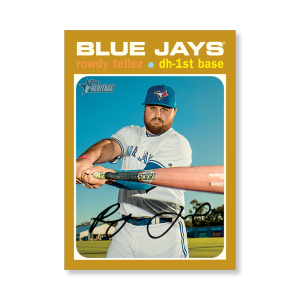 Rowdy Tellez 2020 Topps Heritage Baseball Base Cards Poster Gold Ed. # to 1- artbble-pos-20thbb-1556-gold-s