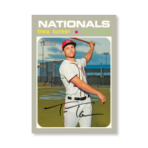 Trea Turner 2020 Topps Heritage Baseball Base Cards Poster # to 99- artbble-pos-20thbb-1561-s