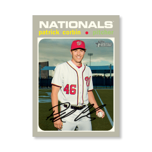 Patrick Corbin 2020 Topps Heritage Baseball Base Cards Poster # to 99- artbble-pos-20thbb-1562-s