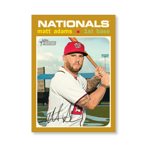 Matt Adams 2020 Topps Heritage Baseball Base Cards Poster Gold Ed. # to 1- artbble-pos-20thbb-1564-gold-s