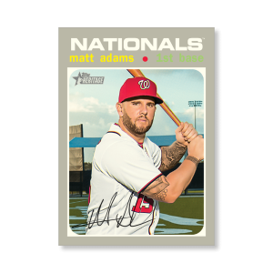 Matt Adams 2020 Topps Heritage Baseball Base Cards Poster # to 99- artbble-pos-20thbb-1564-s