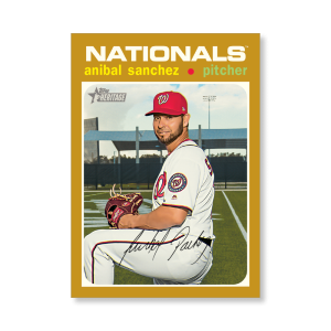 Anibal Sanchez 2020 Topps Heritage Baseball Base Cards Poster Gold Ed. # to 1- artbble-pos-20thbb-1567-gold-s