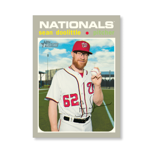 Sean Doolittle 2020 Topps Heritage Baseball Base Cards Poster # to 99- artbble-pos-20thbb-1568-s