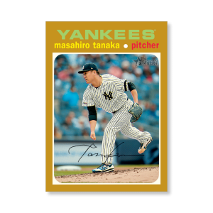 Masahiro Tanaka 2020 Topps Heritage Baseball Base Cards Poster Gold Ed. # to 1- artbble-pos-20thbb-1576-gold-s