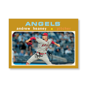 Andrew Heaney 2020 Topps Heritage Baseball Base Cards Poster Gold Ed. # to 1- artbble-pos-20thbb-1578-gold-s