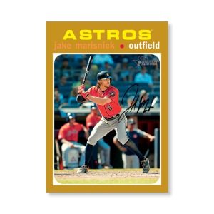 Jake Marisnick 2020 Topps Heritage Baseball Base Cards Poster Gold Ed. # to 1- artbble-pos-20thbb-1579-gold-s