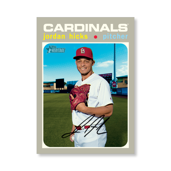 Jordan Hicks 2020 Topps Heritage Baseball Base Cards Poster # to 99- artbble-pos-20thbb-1585-s