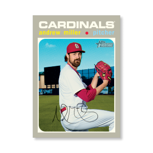 Andrew Miller 2020 Topps Heritage Baseball Base Cards Poster # to 99- artbble-pos-20thbb-1586-s