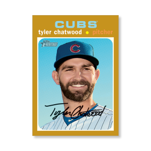 Tyler Chatwood 2020 Topps Heritage Baseball Base Cards Poster Gold Ed. # to 1- artbble-pos-20thbb-1587-gold-s