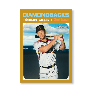 Ildemaro Vargas 2020 Topps Heritage Baseball Base Cards Poster Gold Ed. # to 1- artbble-pos-20thbb-1588-gold-s