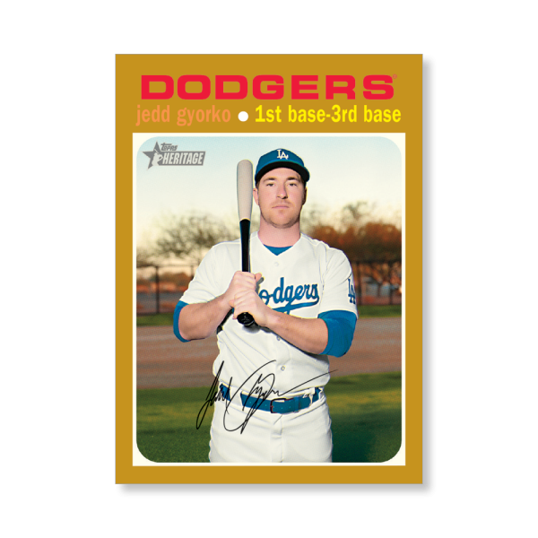 Jedd Gyorko 2020 Topps Heritage Baseball Base Cards Poster Gold Ed. # to 1- artbble-pos-20thbb-1589-gold-s