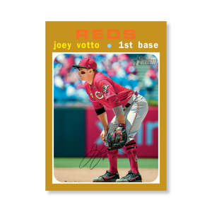 Joey Votto 2020 Topps Heritage Baseball Base Cards Poster Gold Ed. # to 1- artbble-pos-20thbb-1590-gold-s