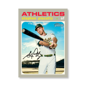 Stephen Piscotty 2020 Topps Heritage Baseball High Numbered Short Print Poster # to 99- artbble-pos-20thbb-1600-s