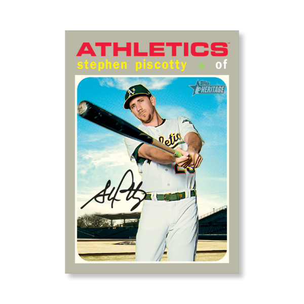 Stephen Piscotty 2020 Topps Heritage Baseball High Numbered Short Print Poster # to 99- artbble-pos-20thbb-1600-s
