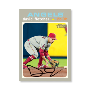 David Fletcher 2020 Topps Heritage Baseball High Numbered Short Print Poster # to 99- artbble-pos-20thbb-1601-s