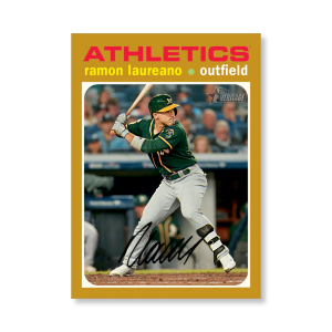 Ramon Laureano 2020 Topps Heritage Baseball High Numbered Short Print Poster Gold Ed. # to 1- artbble-pos-20thbb-1602-gold-s