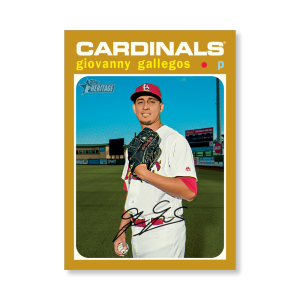 Giovanny Gallegos 2020 Topps Heritage Baseball High Numbered Short Print Poster Gold Ed. # to 1- artbble-pos-20thbb-1603-gold-s