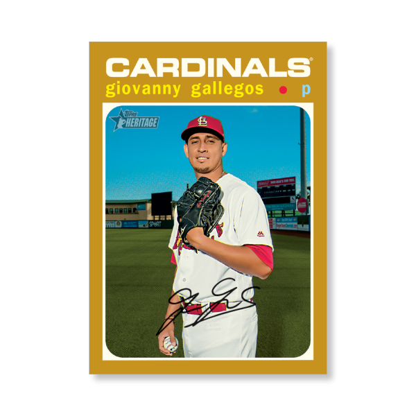 Giovanny Gallegos 2020 Topps Heritage Baseball High Numbered Short Print Poster Gold Ed. # to 1- artbble-pos-20thbb-1603-gold-s
