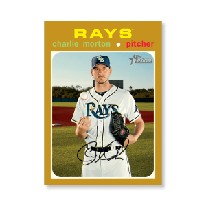 Charlie Morton 2020 Topps Heritage Baseball High Numbered Short Print Poster Gold Ed. # to 1- artbble-pos-20thbb-1604-gold-s