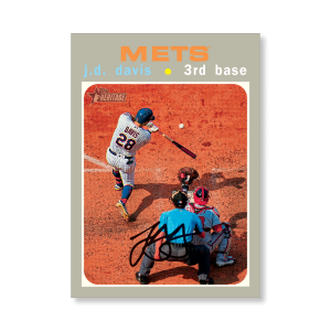 J.D. Davis 2020 Topps Heritage Baseball High Numbered Short Print Poster # to 99- artbble-pos-20thbb-1605-s