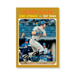 Ryan O'Hearn 2020 Topps Heritage Baseball High Numbered Short Print Poster Gold Ed. # to 1- artbble-pos-20thbb-1609-gold-s