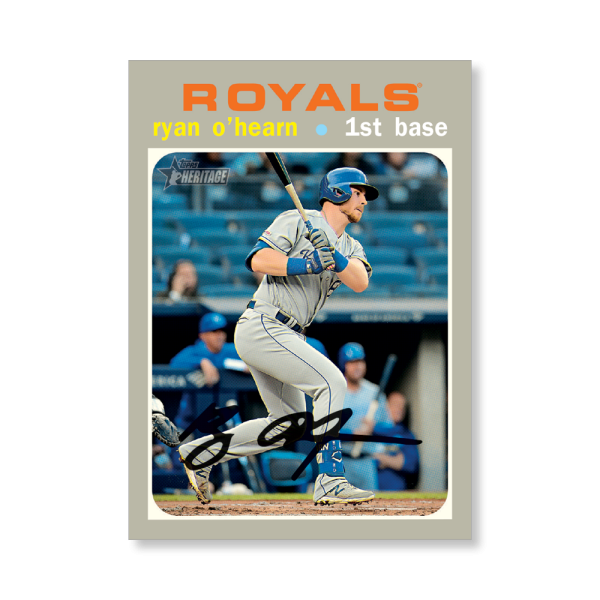 Ryan O'Hearn 2020 Topps Heritage Baseball High Numbered Short Print Poster # to 99- artbble-pos-20thbb-1609-s