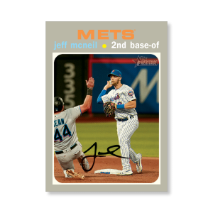 Jeff McNeil 2020 Topps Heritage Baseball High Numbered Short Print Poster # to 99- artbble-pos-20thbb-1610-s