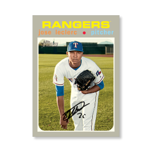 Jose Leclerc 2020 Topps Heritage Baseball High Numbered Short Print Poster # to 99- artbble-pos-20thbb-1611-s