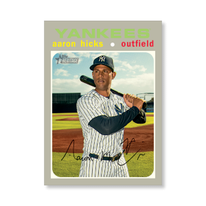 Aaron Hicks 2020 Topps Heritage Baseball High Numbered Short Print Poster # to 99- artbble-pos-20thbb-1613-s