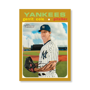Gerrit Cole 2020 Topps Heritage Baseball Base Cards Poster Gold Ed. # to 1- artbble-pos-20thbb-1614-gold-s