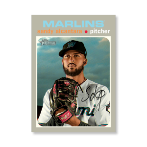 Sandy Alcantara 2020 Topps Heritage Baseball Base Cards Poster # to 99- artbble-pos-20thbb-1703-s