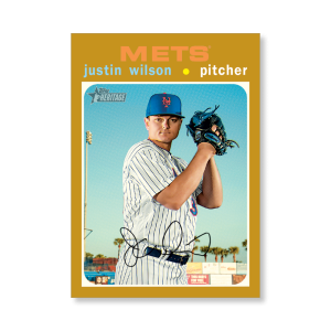 Justin Wilson 2020 Topps Heritage Baseball Base Cards Poster Gold Ed. # to 1- artbble-pos-20thbb-1704-gold-s