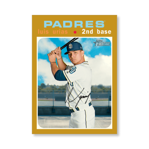 Luis Urias 2020 Topps Heritage Baseball Base Cards Poster Gold Ed. # to 1- artbble-pos-20thbb-1713-gold-s