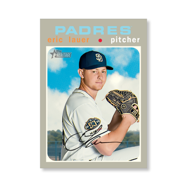 Eric Lauer 2020 Topps Heritage Baseball Base Cards Poster # to 99- artbble-pos-20thbb-1715-s