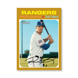Ronald Guzman 2020 Topps Heritage Baseball Base Cards Poster Gold Ed. # to 1- artbble-pos-20thbb-1722-gold-s