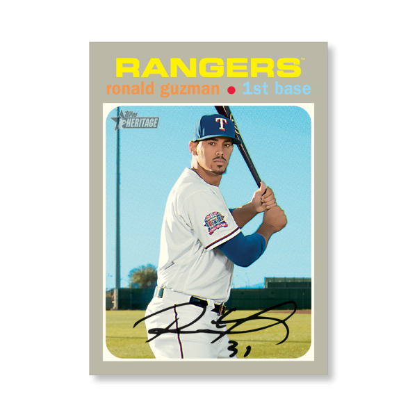 Ronald Guzman 2020 Topps Heritage Baseball Base Cards Poster # to 99- artbble-pos-20thbb-1722-s