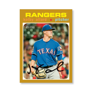 Kolby Allard 2020 Topps Heritage Baseball Base Cards Poster Gold Ed. # to 1- artbble-pos-20thbb-1723-gold-s