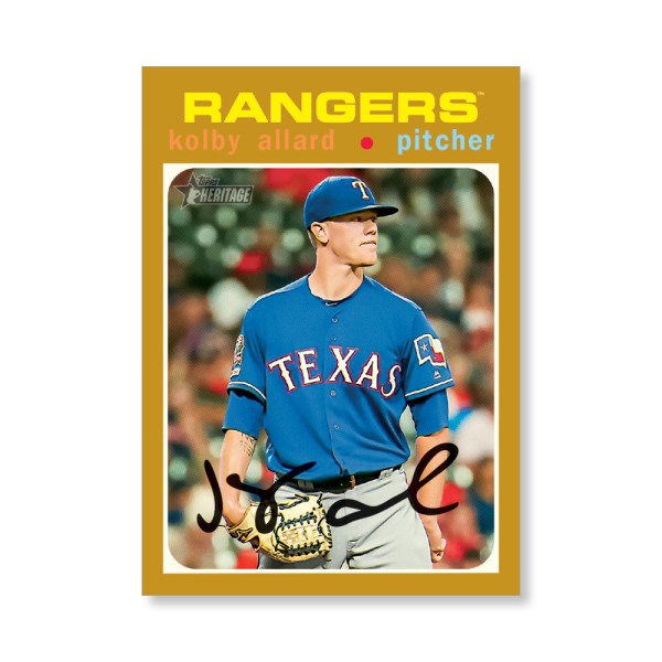 Kolby Allard 2020 Topps Heritage Baseball Base Cards Poster Gold Ed. # to 1- artbble-pos-20thbb-1723-gold-s