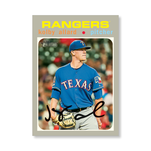 Kolby Allard 2020 Topps Heritage Baseball Base Cards Poster # to 99- artbble-pos-20thbb-1723-s