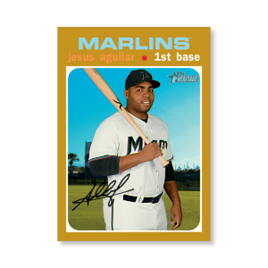 Jesus Aguilar 2020 Topps Heritage Baseball Base Cards Poster Gold Ed. # to 1- artbble-pos-20thbb-1724-gold-s