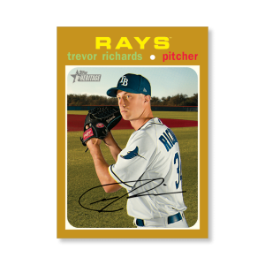 Trevor Richards 2020 Topps Heritage Baseball Base Cards Poster Gold Ed. # to 1- artbble-pos-20thbb-1725-gold-s