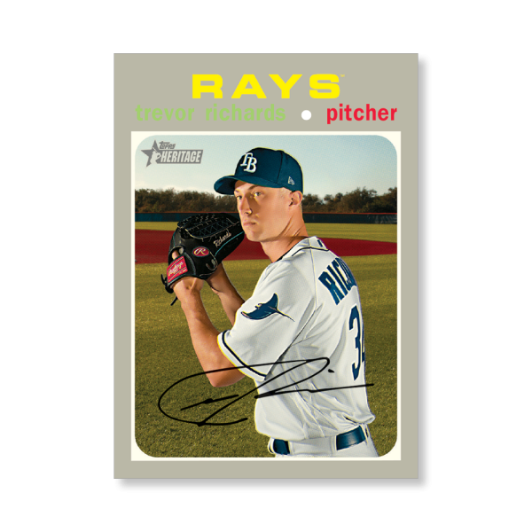 Trevor Richards 2020 Topps Heritage Baseball Base Cards Poster # to 99- artbble-pos-20thbb-1725-s