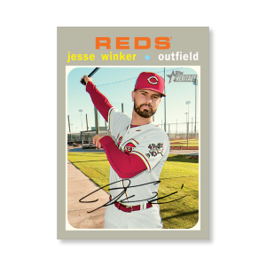 Jesse Winker 2020 Topps Heritage Baseball Base Cards Poster # to 99- artbble-pos-20thbb-1729-s